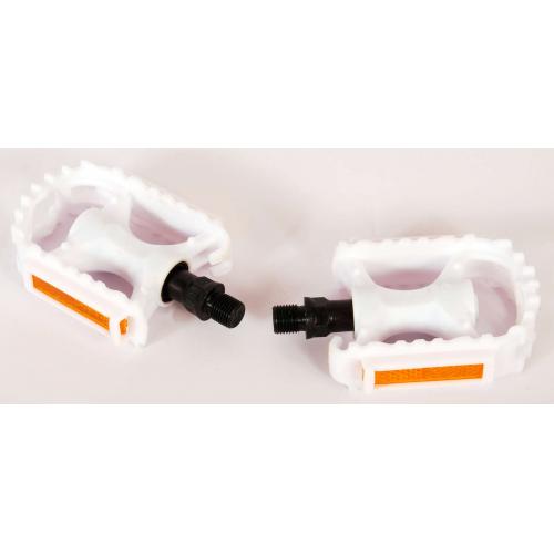 Volare Fietspedalen - 2 stuks - Wit - voor 14 en 16 inch Kinderfietsen - Dunne draad - Trappers