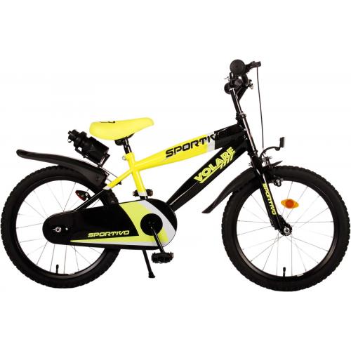 Volare Sportivo Kinderfiets - Jongens - 18 inch - Neon Geel Zwart