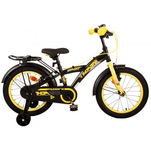 Volare Thombike Kinderfiets - Jongens - 16 inch - Zwart Geel - Twee Handremmen