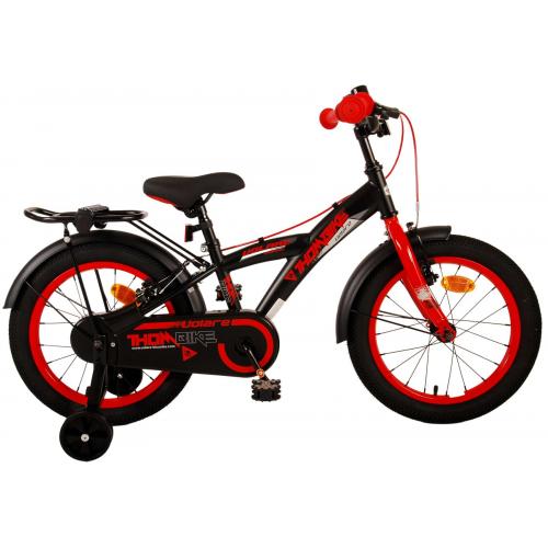 Volare Thombike Kinderfiets - Jongens - 16 inch - Zwart Rood - Twee Handremmen