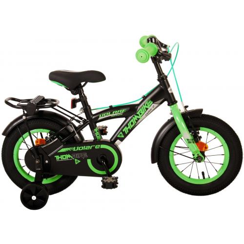 Volare Thombike Kinderfiets - Jongens - 12 inch - Zwart Groen - Twee Handremmen