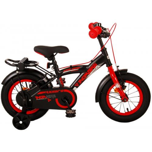 Volare Thombike Kinderfiets - Jongens - 12 inch - Zwart Rood - Twee Handremmen