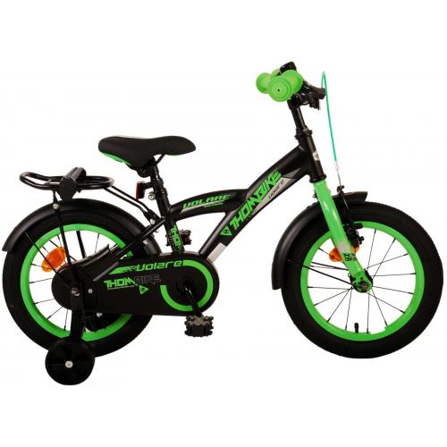 Volare Thombike Kinderfiets - Jongens - 14 inch - Zwart Groen