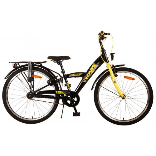 Volare Thombike Kinderfiets - Jongens - 24 inch - Zwart Geel - Twee handremmen