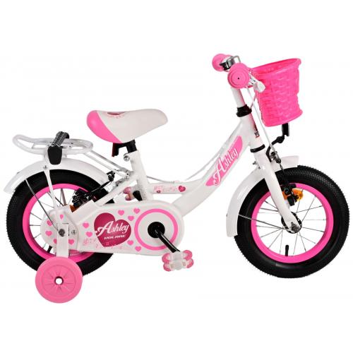 Volare Ashley Kinderfiets - Meisjes - 12 inch - Wit - Twee handremmen