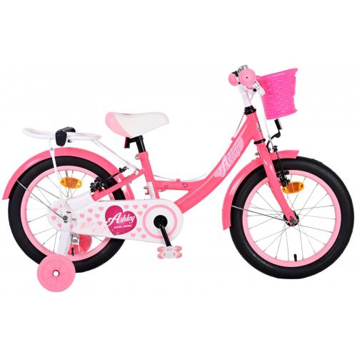 Volare Ashley Kinderfiets - Meisjes - 16 inch - Roze/Rood - Twee Handremmen