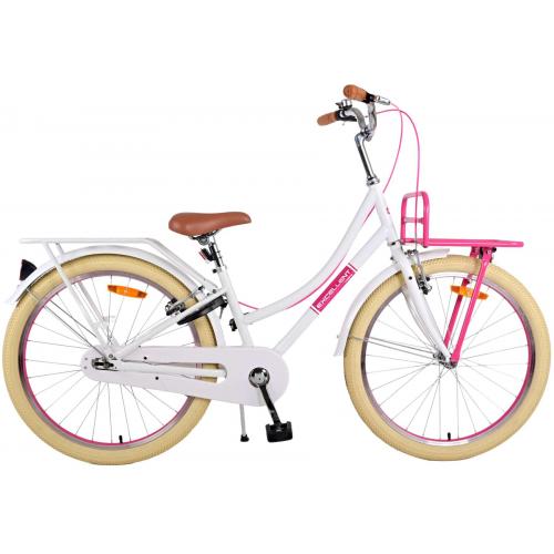 Volare Excellent Kinderfiets - Meisjes - 24 inch - Wit - Twee handremmen