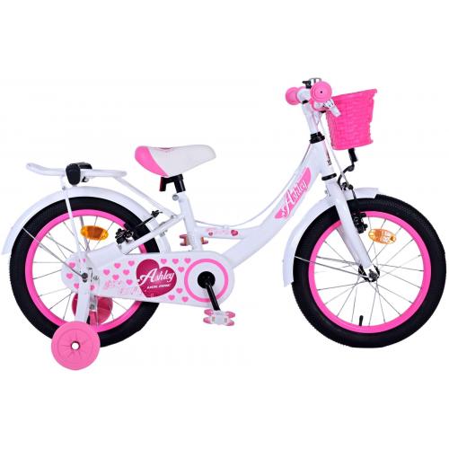 Volare Ashley Kinderfiets - Meisjes - 16 inch - Wit - Twee Handremmen