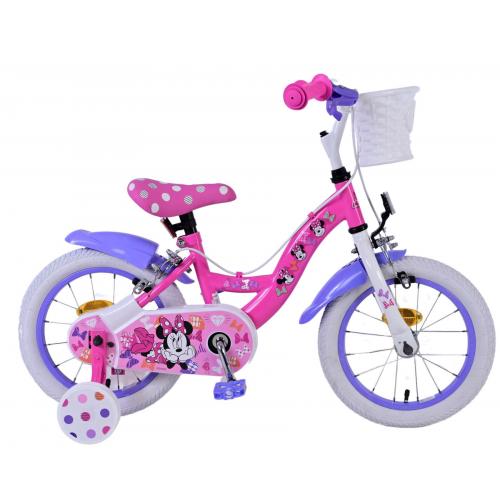 Disney Minnie Kinderfiets - Meisjes - 14 inch - Roze - Twee handremmen