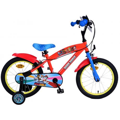 Paw Patrol Kinderfiets - Jongens - 16 inch - Rood - Twee handremmen