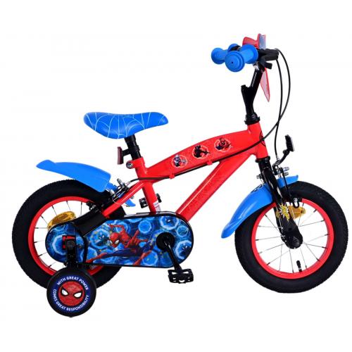 Ultimate Spider-Man Kinderfiets - Jongens - 12 inch - Blauw/Rood - Twee handremmen