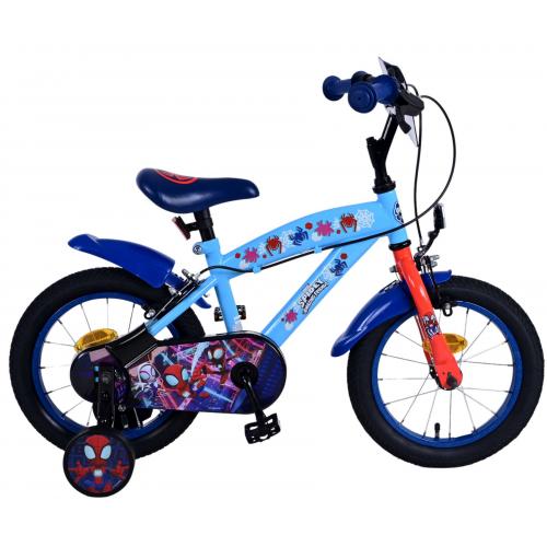 Spidey Kinderfiets - Jongens - 14 inch - Blauw - Twee handremmen