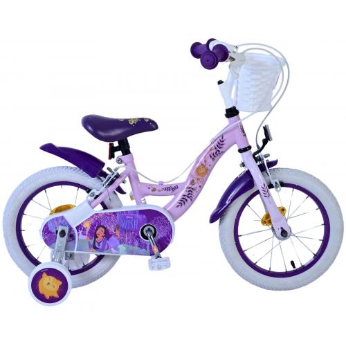 Disney Wish Kinderfiets - Meisjes - 14 inch - Paars - Twee handremmen