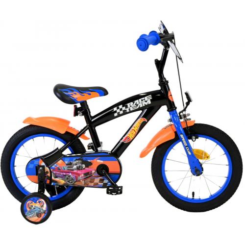 Hot Wheels Kinderfiets - Jongens - 14 inch - Zwart Oranje Blauw