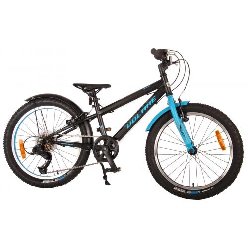 Volare Rocky Kinderfiets - 20 inch - Blauw Zwart - 85% afgemonteerd - 6 speed - Prime Collection