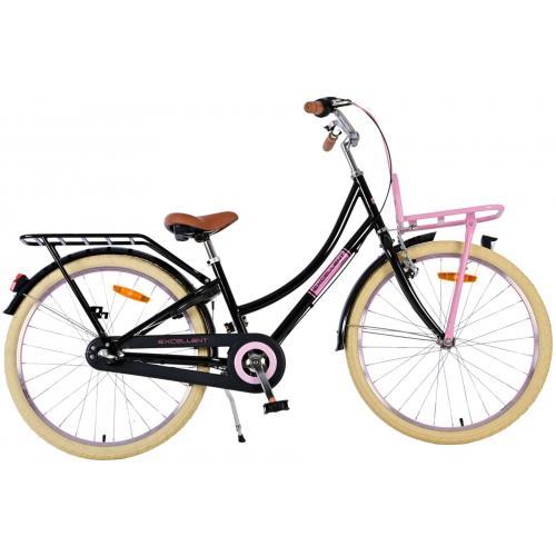 Volare Excellent Kinderfiets - Meisjes - 24 inch - Zwart - 3 Versnellingen