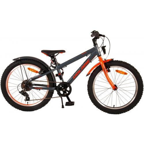 Volare Rocky Kinderfiets - 20 inch - Grijs Oranje - 95% afgemonteerd - Prime Collection