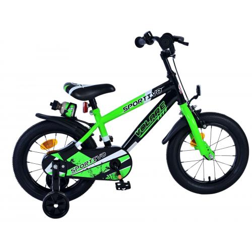 Volare Sportivo Kinderfiets - Jongens - 14 inch - Groen Zwart