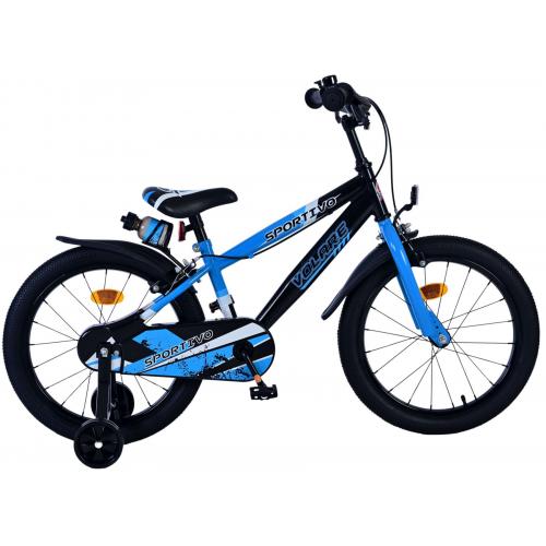 Volare Sportivo Kinderfiets - Jongens - 18 inch - Blauw Zwart - Twee Handremmen