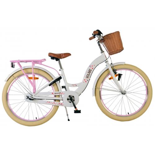 Volare Blossom Kinderfiets - Meisjes - 24 inch - Wit - 3 Versnellingen