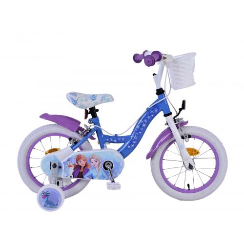 Disney Frozen 2 Kinderfiets - Meisjes - 14 inch - Blauw/Paars - Twee handremmen