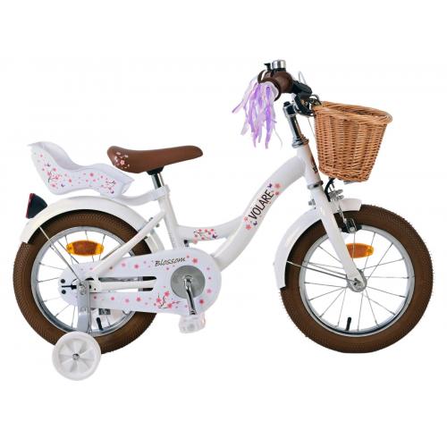 Volare Blossom Kinderfiets - Meisjes - 14 inch - Wit