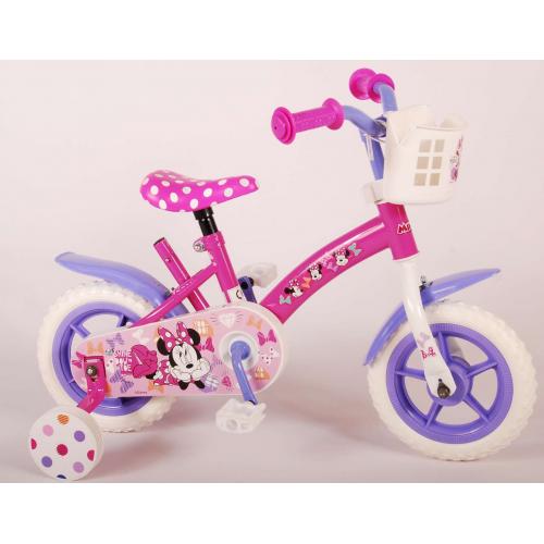 Disney Minnie Cutest Ever! Kinderfiets - Meisjes - 10 inch - Roze/Wit/Paars OUTLET