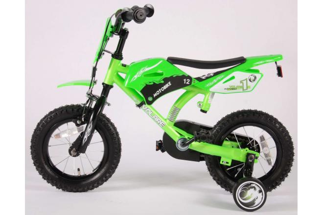 Volare Motobike Kinderfiets - Jongens - 12 inch - Groen - 95% afgemonteerd