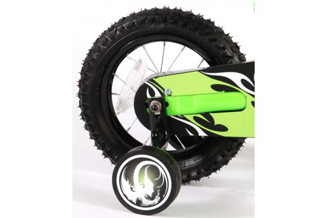 Volare Motobike Kinderfiets - Jongens - 12 inch - Groen - 95% afgemonteerd