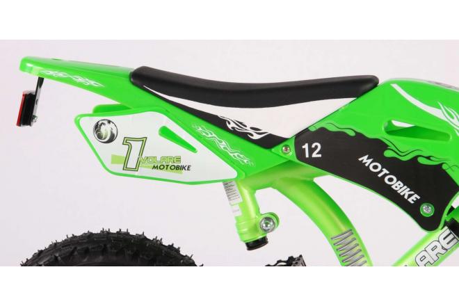 Volare Motobike Kinderfiets - Jongens - 12 inch - Groen - 95% afgemonteerd