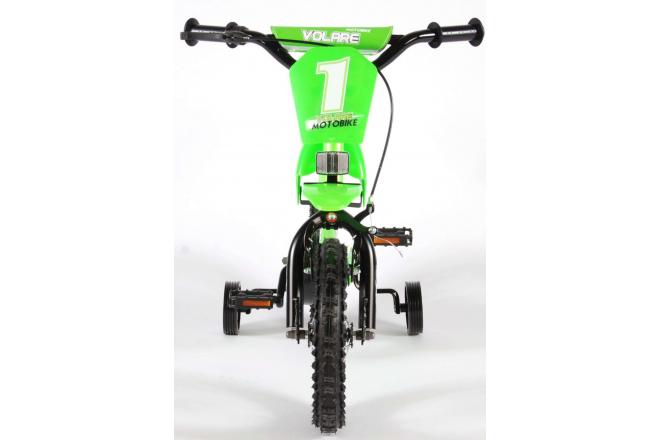 Volare Motobike Kinderfiets - Jongens - 12 inch - Groen - 95% afgemonteerd