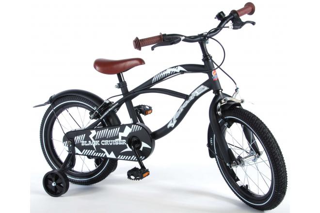 Volare Black Cruiser Kinderfiets - Jongens - 16 inch - Zwart - 2 handremmen