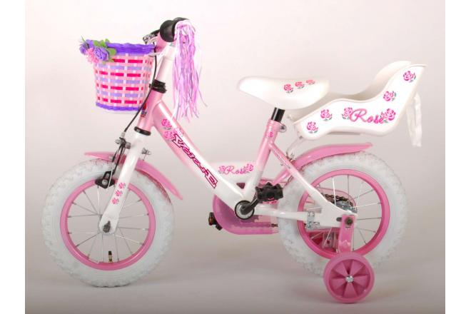 Volare Rose Kinderfiets - Meisjes - 12 inch - Roze - 95% afgemonteerd