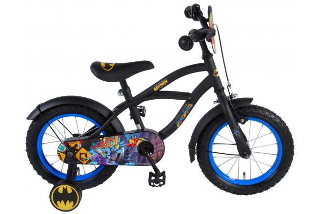 batman kinderfiets - jongens - 14 inch - zwart batman kinderfiets - jongens - 14 inch - zwart