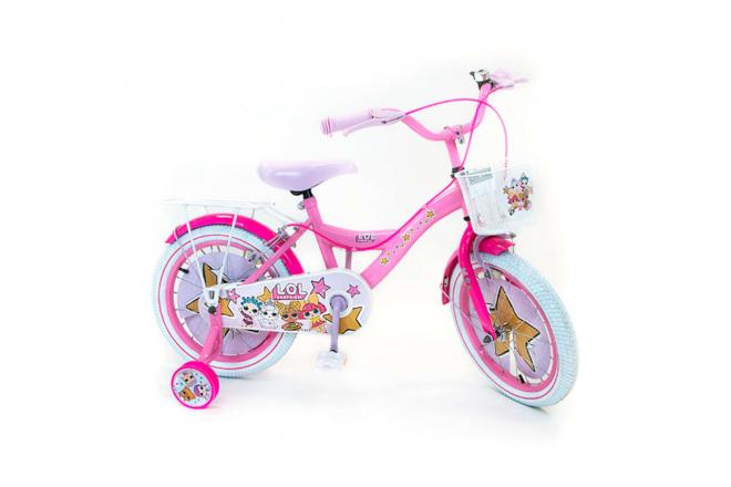 LOL Surprise Kinderfiets - Meisjes - 16 inch - Roze - 2 handremmen