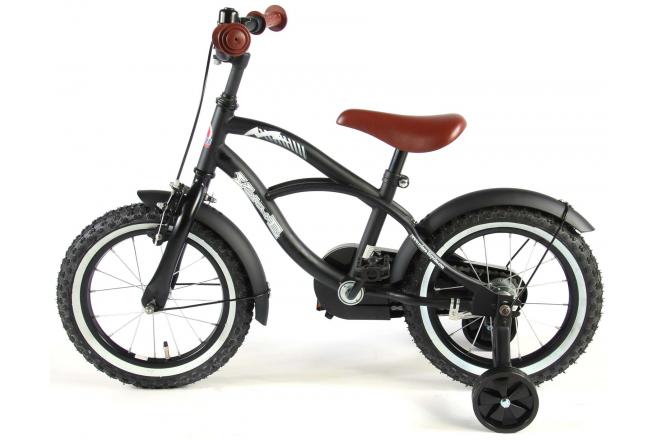 Volare Black Cruiser Kinderfiets - Jongens - 14 inch - Zwart - 95% afgemonteerd