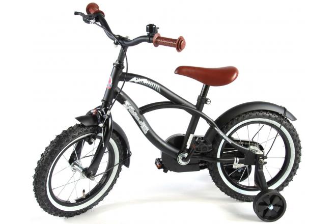 Volare Black Cruiser Kinderfiets - Jongens - 14 inch - Zwart - 95% afgemonteerd