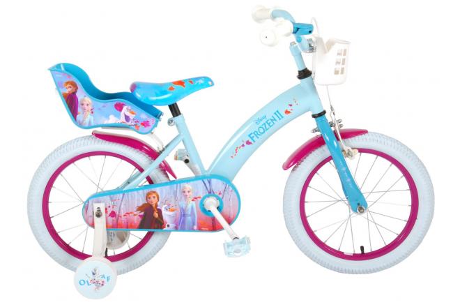 kinderfiets 16 inch frozen 2 - lichtblauw/paars kinderfiets 16 inch frozen 2 - lichtblauw/paars