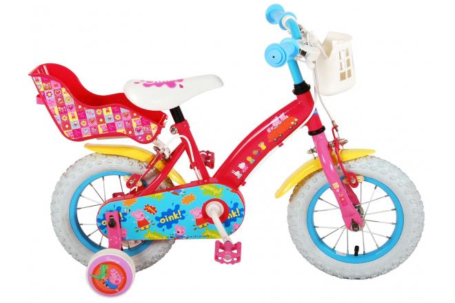 Peppa Pig Kinderfiets - Meisjes - 12 inch - Roze - 2 Handremmen