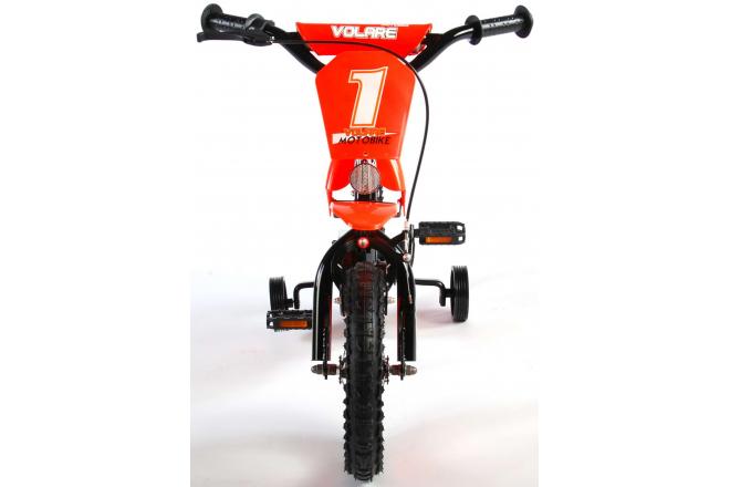 Volare Motorbike Kinderfiets - Jongens - 12 inch - Oranje - 95% afgemonteerd