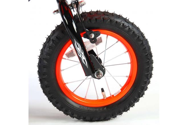 Volare Motorbike Kinderfiets - Jongens - 12 inch - Oranje - 95% afgemonteerd