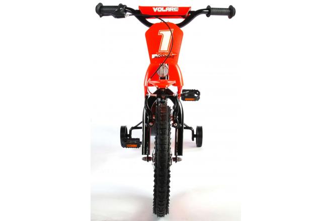 Volare Motorbike Kinderfiets - Jongens - 16 inch - Oranje - 95% afgemonteerd