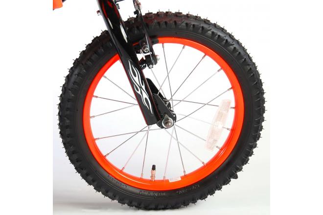 Volare Motorbike Kinderfiets - Jongens - 16 inch - Oranje - 95% afgemonteerd