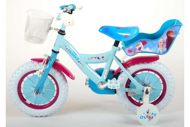 Disney Frozen 2 Kinderfiets - Meisjes - 12 inch - Blauw/Paars - 95% afgemonteerd