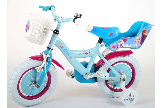 Disney Frozen 2 Kinderfiets - Meisjes - 12 inch - Blauw/Paars - 95% afgemonteerd