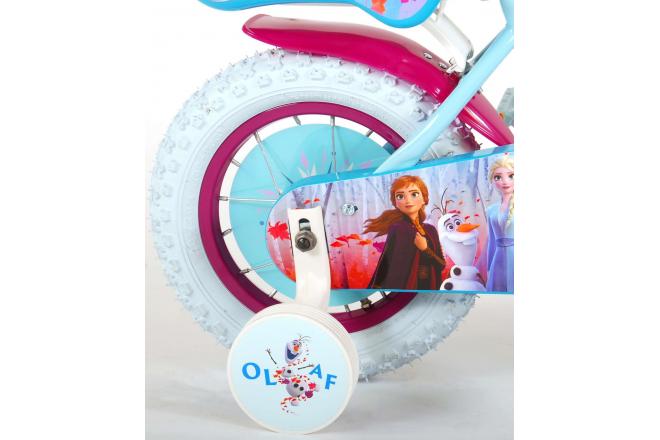 Disney Frozen 2 Kinderfiets - Meisjes - 12 inch - Blauw/Paars - 95% afgemonteerd