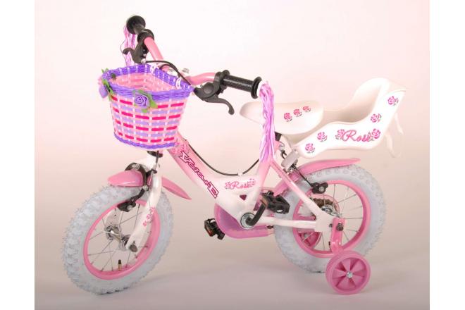 Volare Rose Kinderfiets - Meisjes - 12 inch - Roze - 2 handremmen