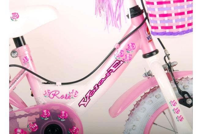 Volare Rose Kinderfiets - Meisjes - 12 inch - Roze - 2 handremmen
