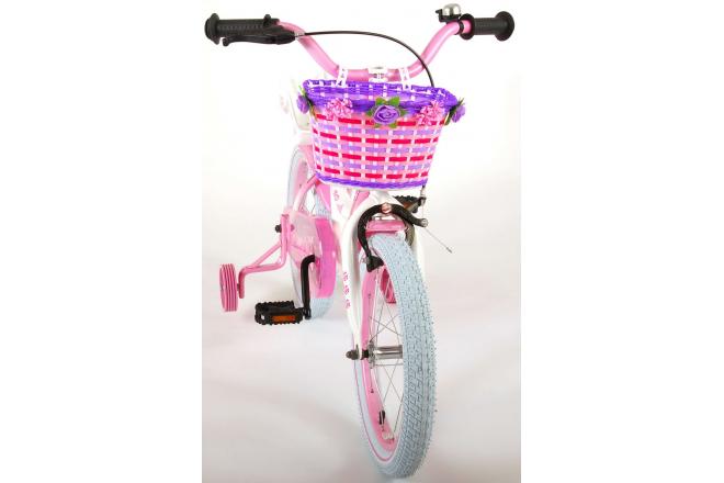 Volare Rose Kinderfiets - Meisjes - 16 inch - Roze Wit - 95% afgemonteerd