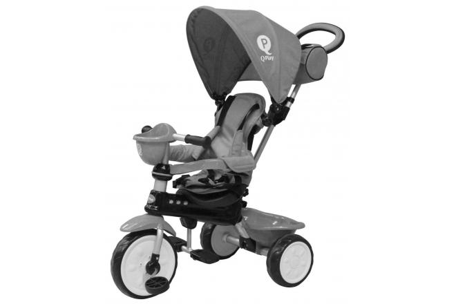 QPlay Driewieler Comfort 4 in 1 - Jongens en Meisjes - Grijs